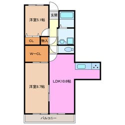 桑名駅 徒歩19分 6階の物件間取画像